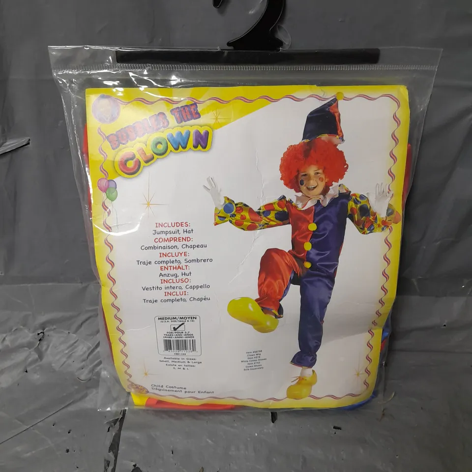 BUBBLES THE CLOWN COSTUME - MEDIUM KIDS