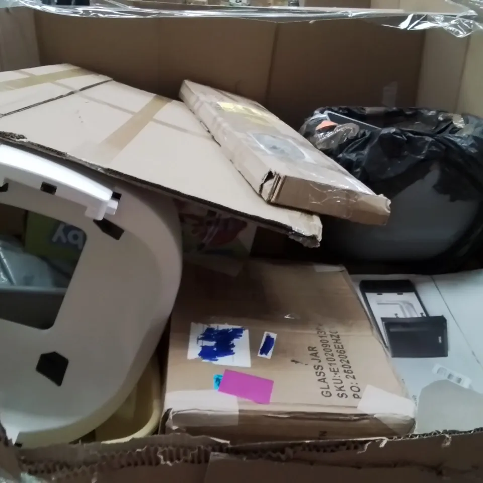 PALLET OF ASSORTED HOUSEHOLD GOODS AND PRODUCTS TO INCLUDE;AIR COOLER,BABY BATHTUB,WHITE GOODS MOVING TROLLEY 