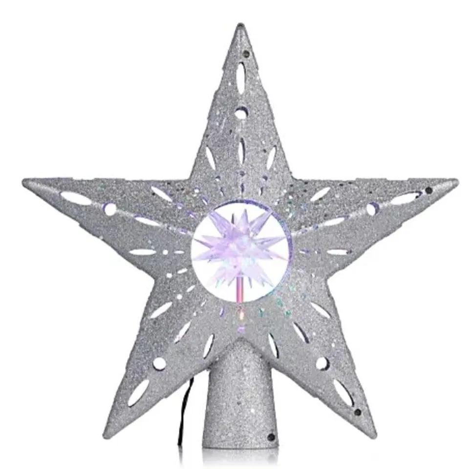 SANTA EXPRESS STAR ROTATING TREE TOPPER 
