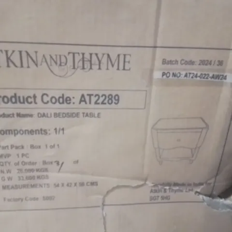 BOXED DALI BEDSIDE TABLE