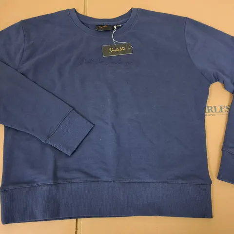 BRAND NEW DESTELLO NAVY CREW JUMPER - L