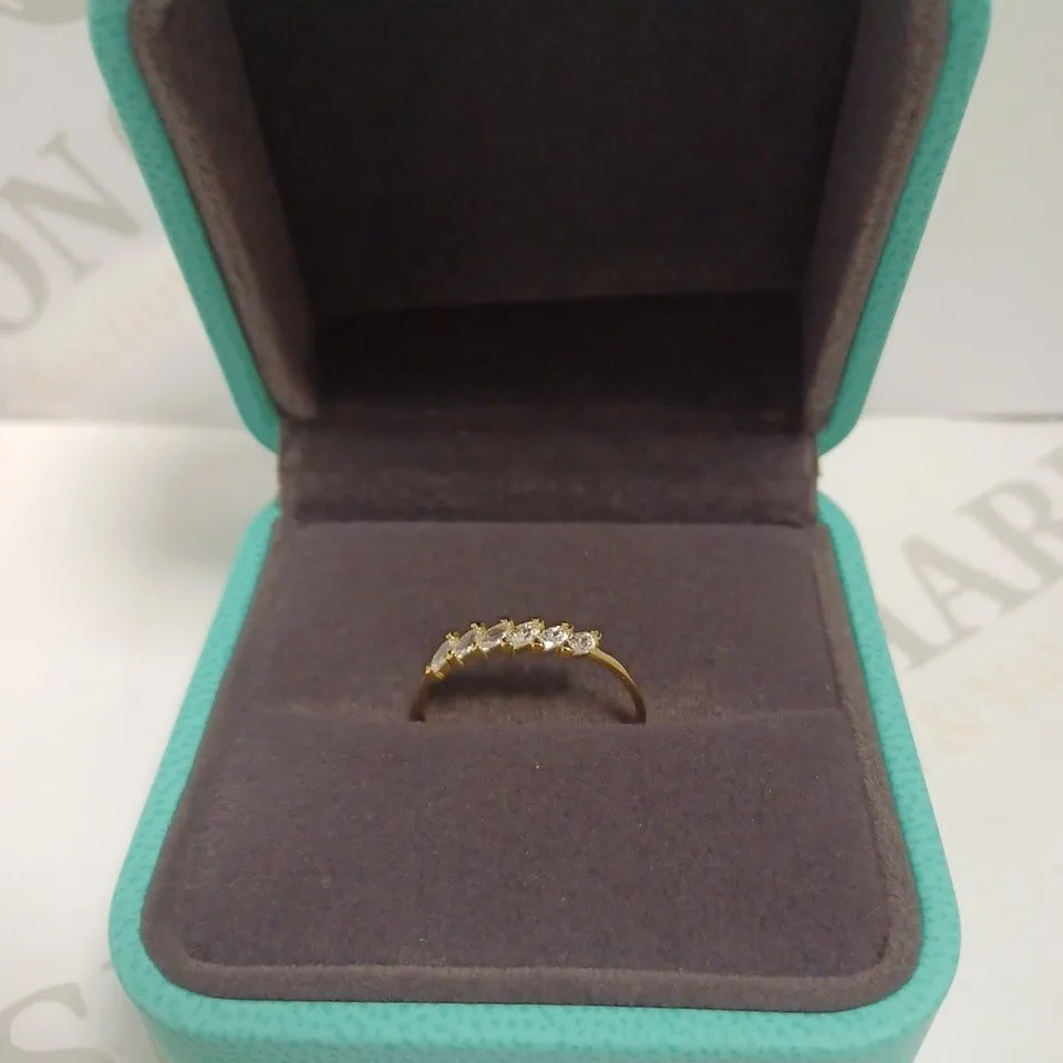 NORM GOLD EFFECT RING WITH STONES