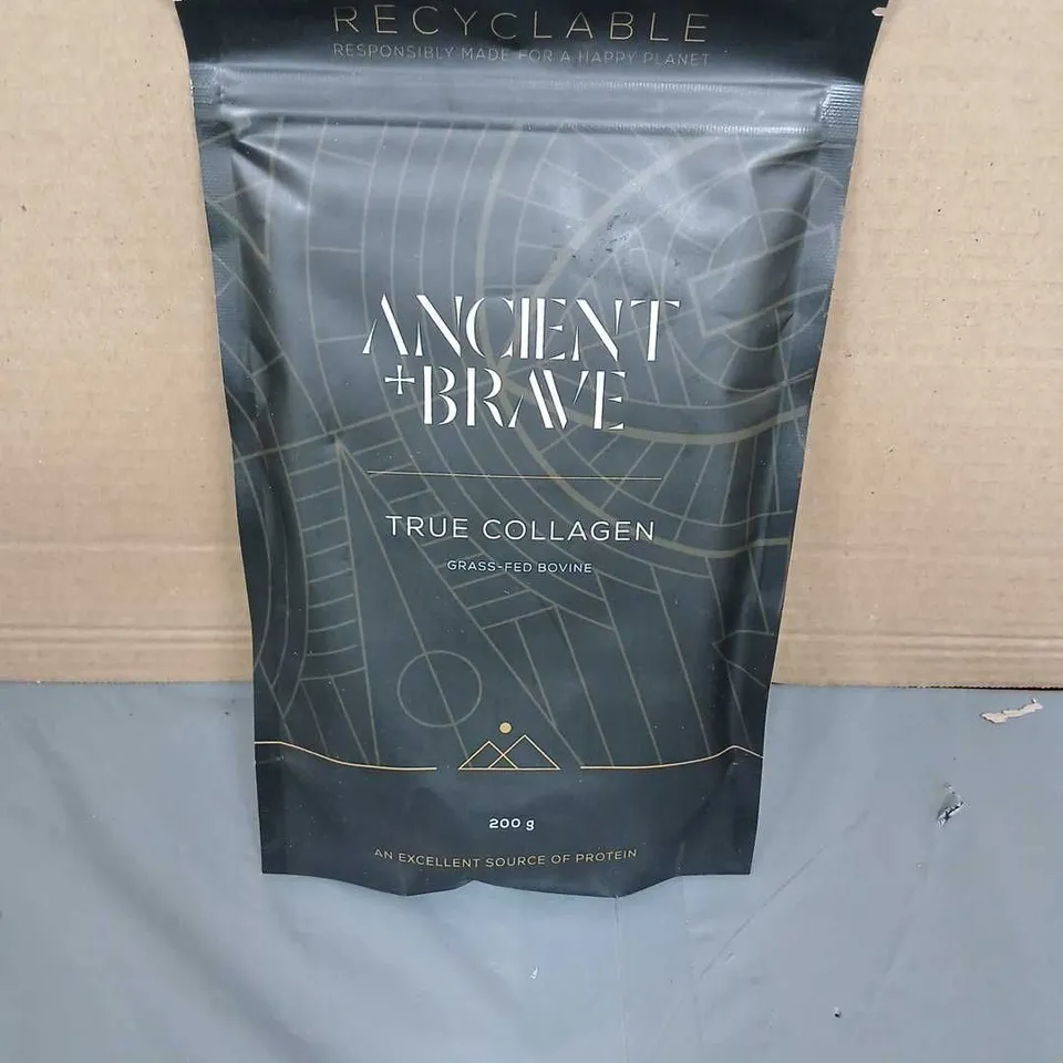 FIVE ANCIENT + BRAVE TRUE COLLAGEN - GRASS-FED BOVINE POWDER, 200 G POUCHES