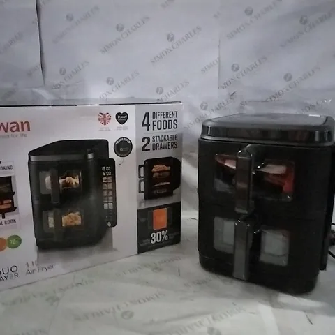 BOXED SWAN DUO LAYER 1.1L AIR FRYER 