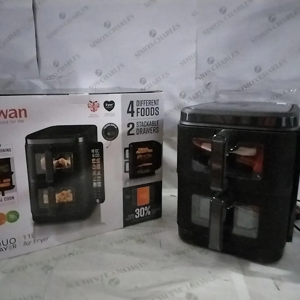 BOXED SWAN DUO LAYER 1.1L AIR FRYER 
