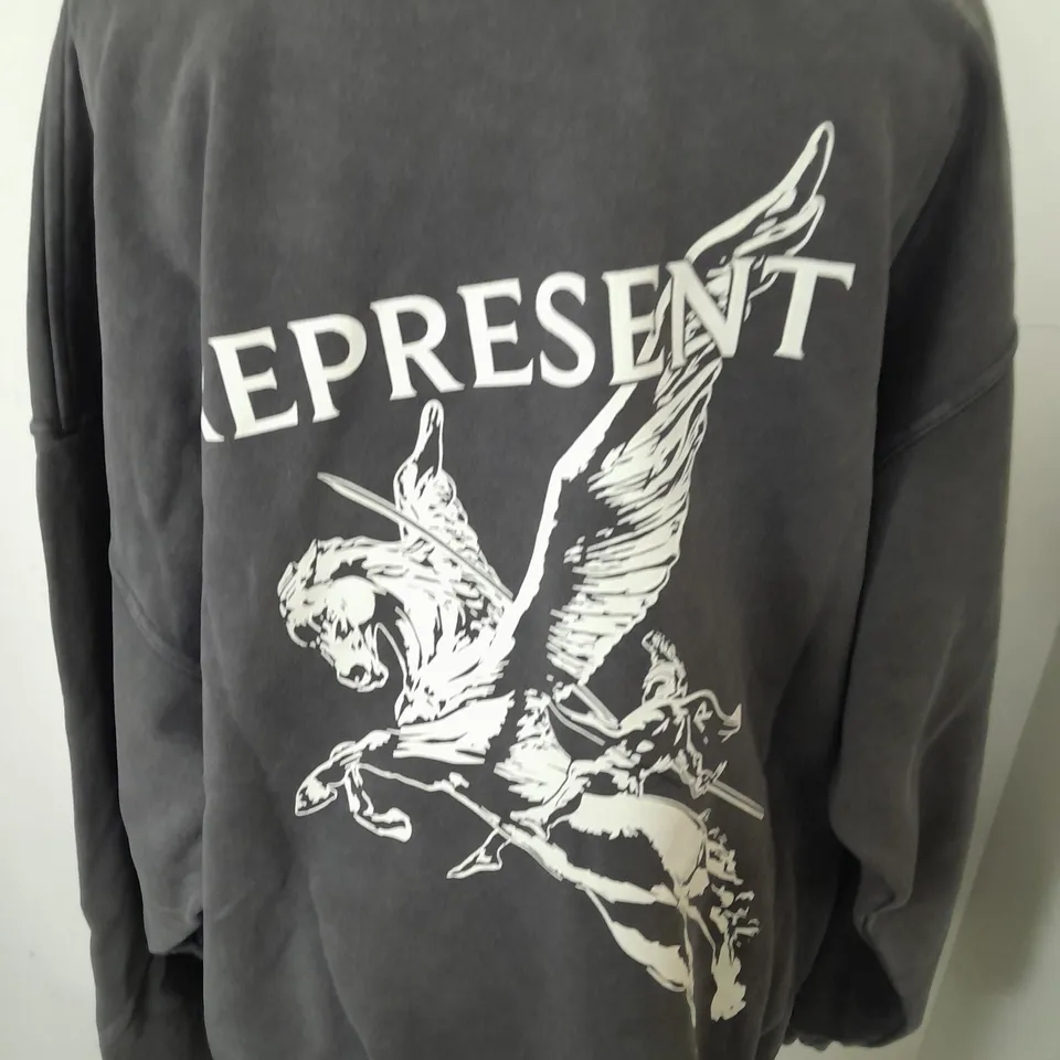 REPRESENT MASCOT HOODIE IN VINTAGE GREY - XL