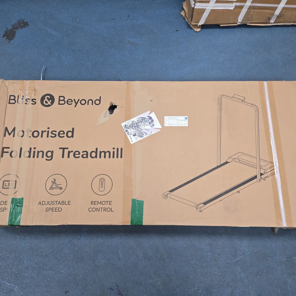 BOXED BLISS & BEYOND MOTORISED FOLDING TREADMILL