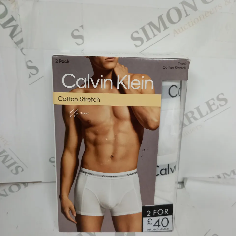 BOXED CALVIN KLIEN COTTON TRUNKS - 2 PACK - SIZE XL