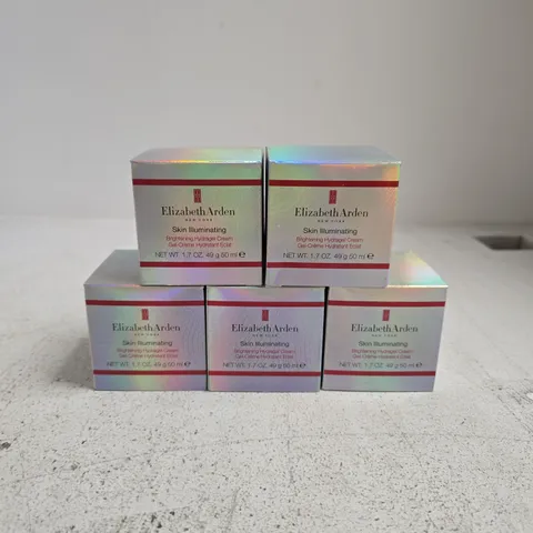 5 X ELIZABETH ARDEN SKIN ILLUMINATING BRIGHTENING HYDRAGEL CREAMS – 50 ML