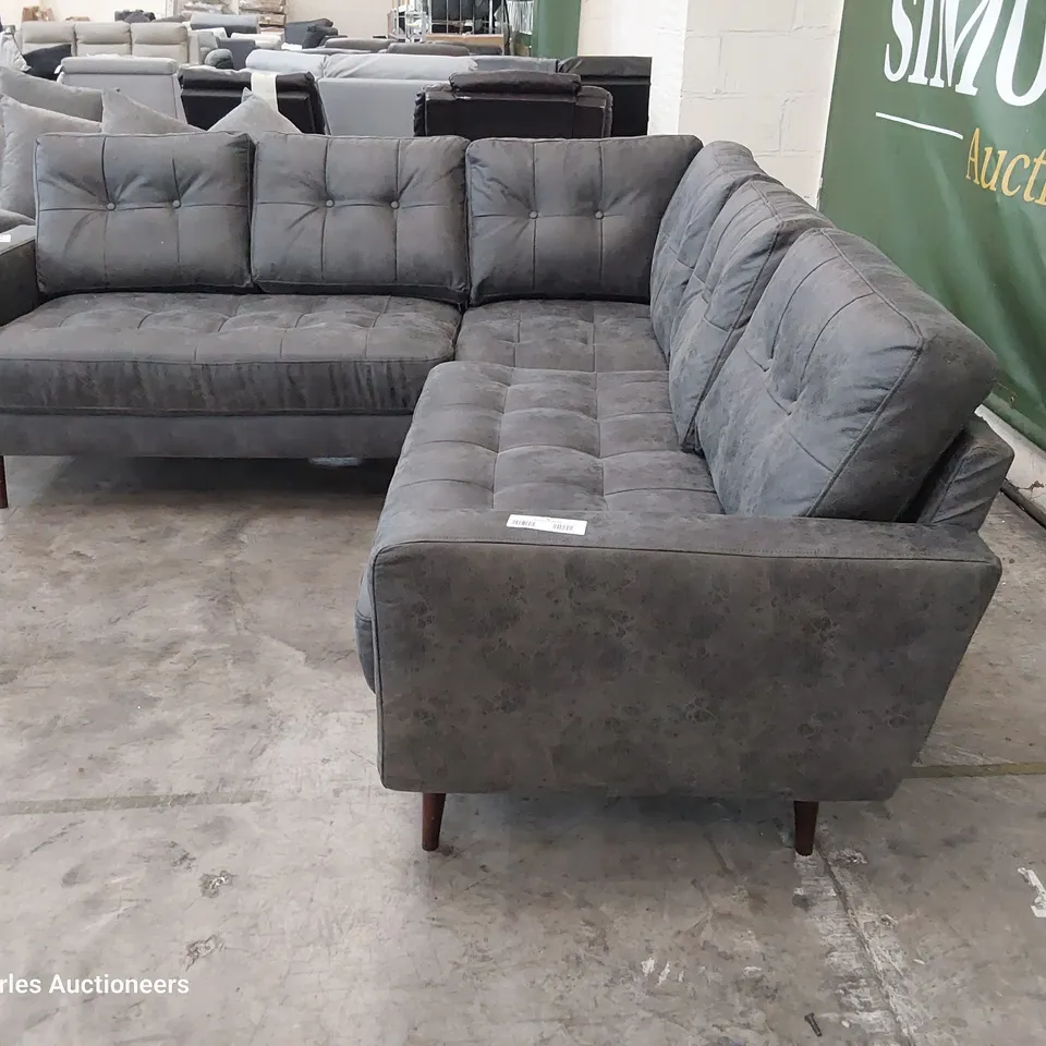 DESIGNER CORNER GROUP GREY FAUX LEATHER 