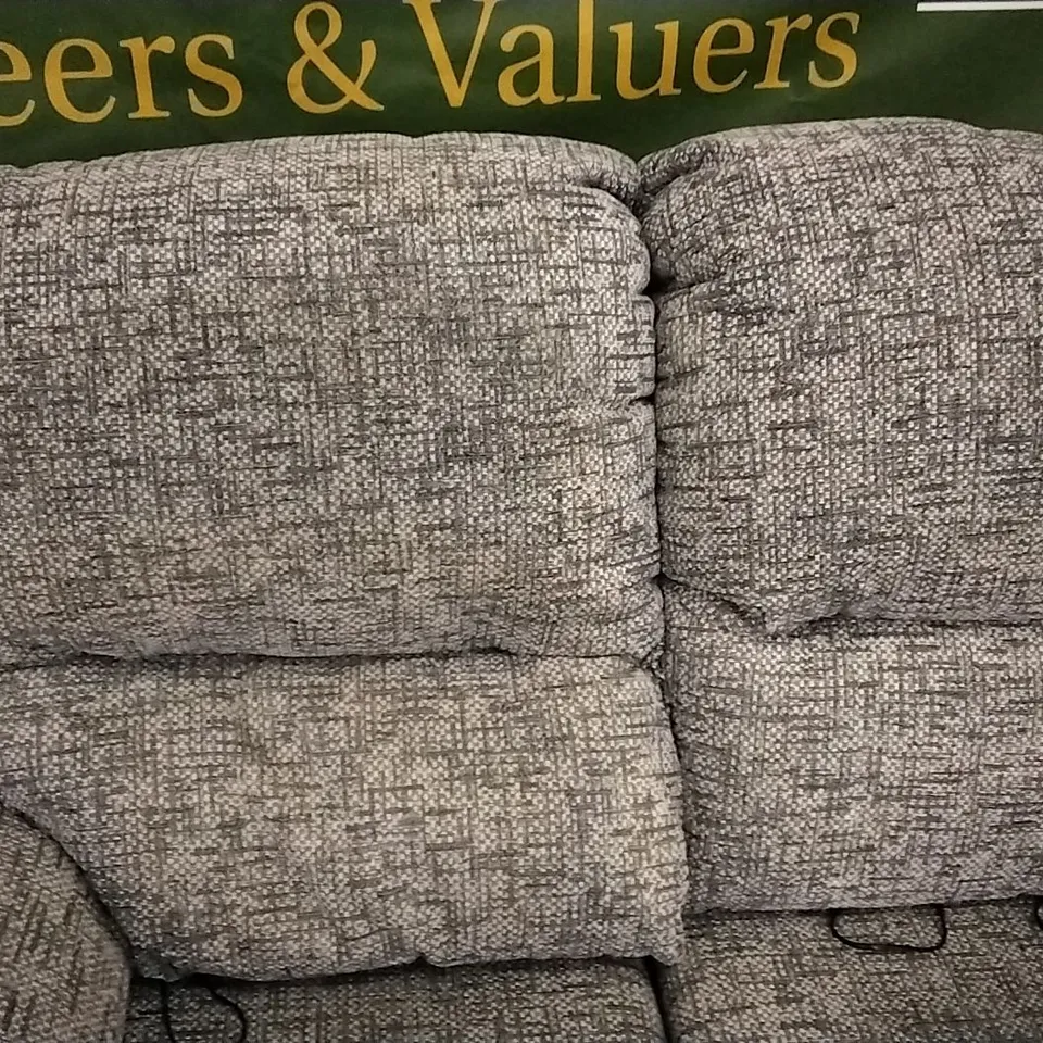 QUALITY BRITISH DESIGNED & MANUFACTURED G PLAN GREY PATTERNED FABRIC ELECTRIC RECLINING 2 SEATER SOFA