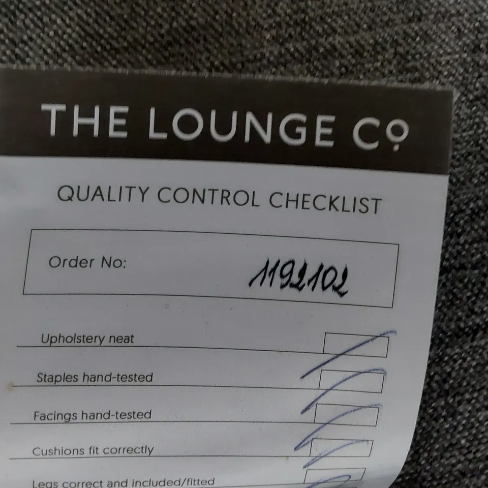 QUALITY BRITISH DESIGNER LOUNGE Co. FOUR SEATER SOFA GREY FABRIC 