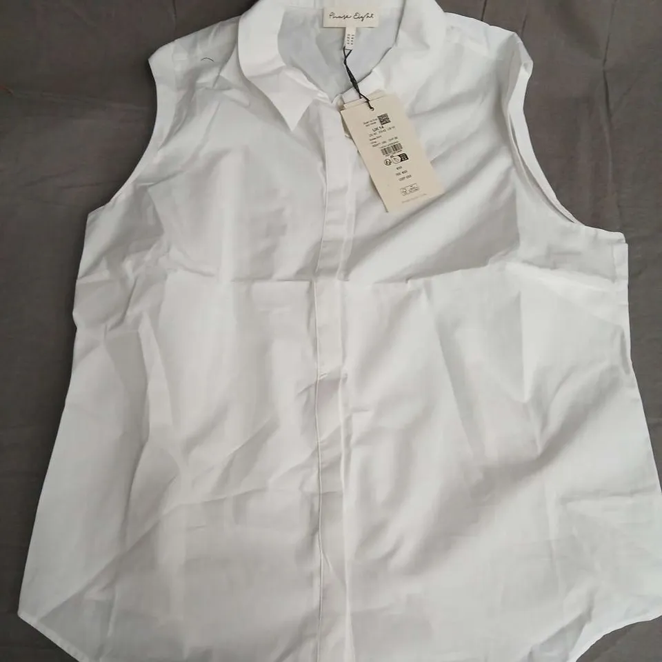 PHASE EIGHT AIMEE SHIRT IN WHITE - UK 14