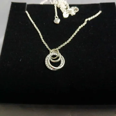 BOXED PANDORA NECKLACE WITH CIRCULAR PENDANT - S925 ALE STAMP