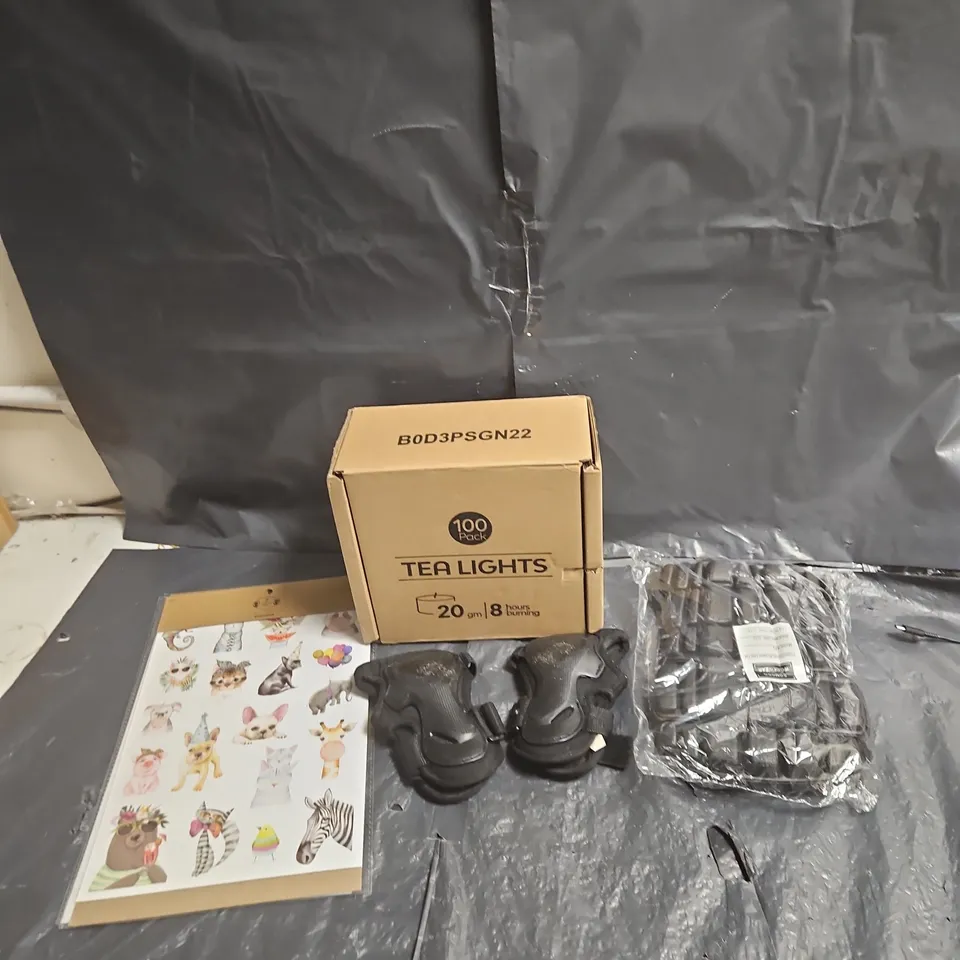 ASSORTED HOUSEHOLD & CRAFT ITEMS BULK LOT – TEA LIGHTS 100 PACK, STICKERS & STATIONERY IN A LARGE QUANTITY JOB LET .