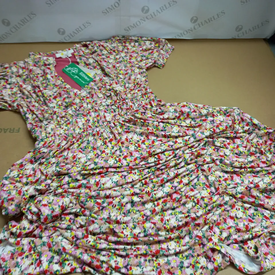 BODEN FLORAL JERSEY DRESS - UK 8R