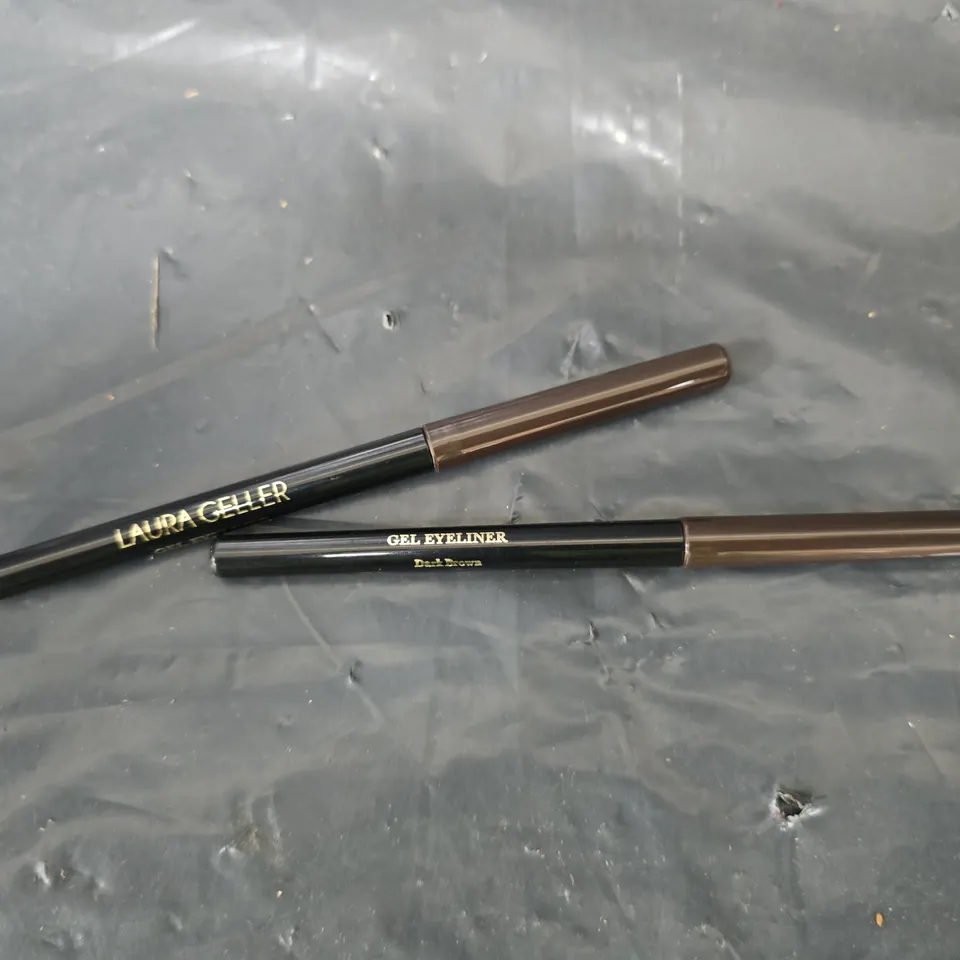 2 X LAURA GELLER GEL EYELINER - DARK BROWN 