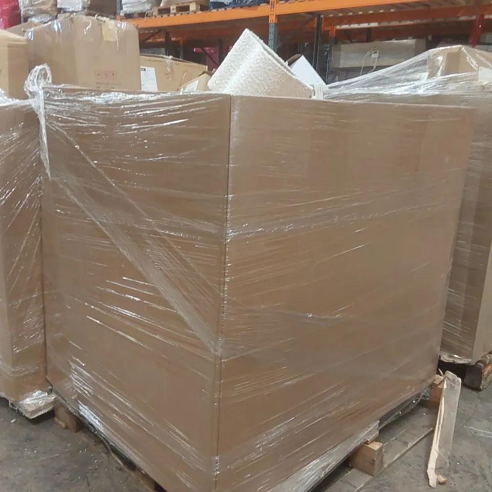 PALLET TO CONTAIN A VERY LARGE QUANTITY OF DESIGNER INDOOR LIGHTING PRODUCTS TO INCLUDE: TABLE LIGHTS, CEILING LIGHTS, WALL LIGHTS ECT