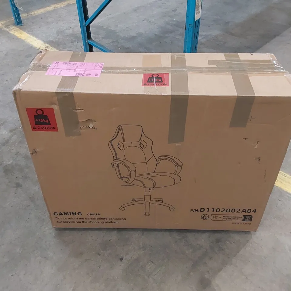 BOXED GAMING CHAIR- GREY (1 BOX)