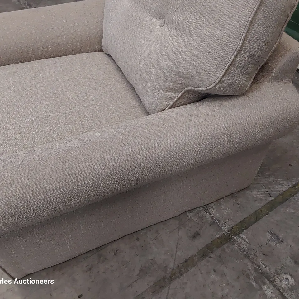 DESIGNER EASY CHAIR FAWN FABRIC 