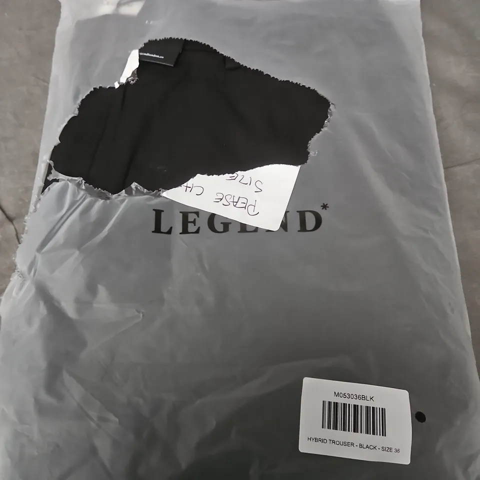 LEGEND LONDON HYBRID TROUSERS - BLACK, UK 36 
