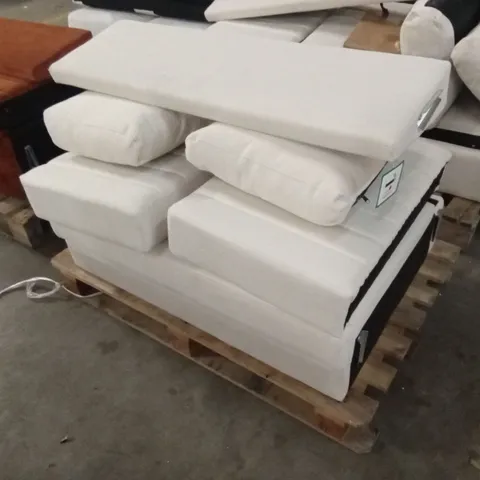 UNASSEMBLED LONA 2 SEATER SOFA, BEIGE FABRIC