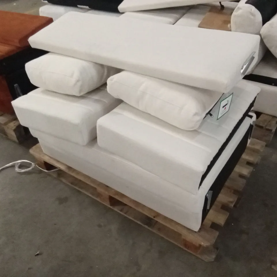 UNASSEMBLED LONA 2 SEATER SOFA, BEIGE FABRIC