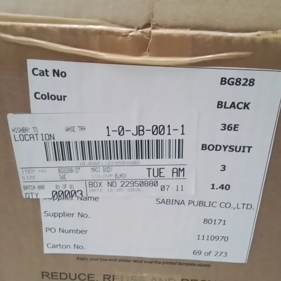 BOXED BRAND NEW APPROXIMATELY 3 MAGISCULPT BLACK BODYSUIT SIZE 36E