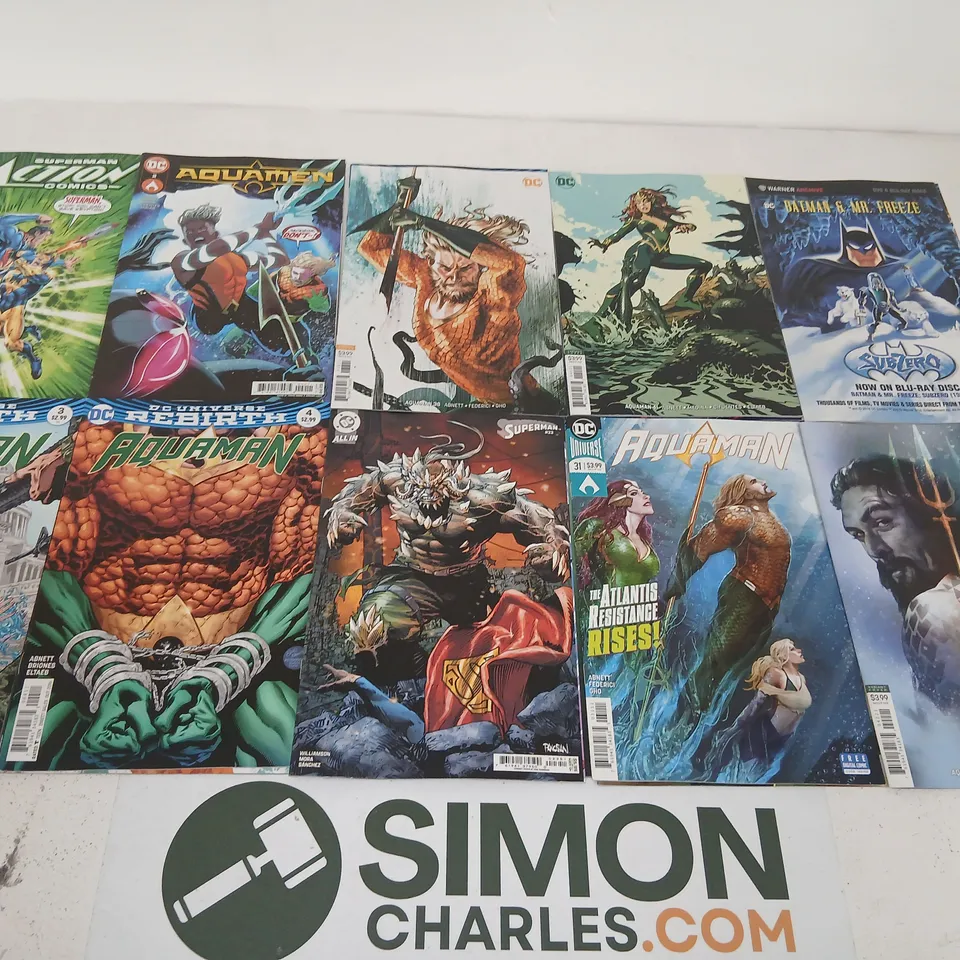 APPROXIMATELY 18 ASSORTED DC UNIVERSE REBIRTH AQUAMAN & RELATED COMICS