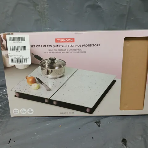 TYPHOON SET OF 2 GLASS QUARTZ EFFECT HOB PROTECTORS - COLLECTION ONLY
