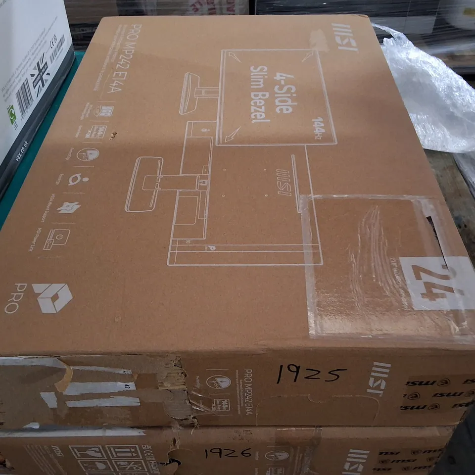 BOXED MSI PRO MP242 E14A 24-INCH MONITOR – 4-SIDE SLIM BEZEL, 144HZ