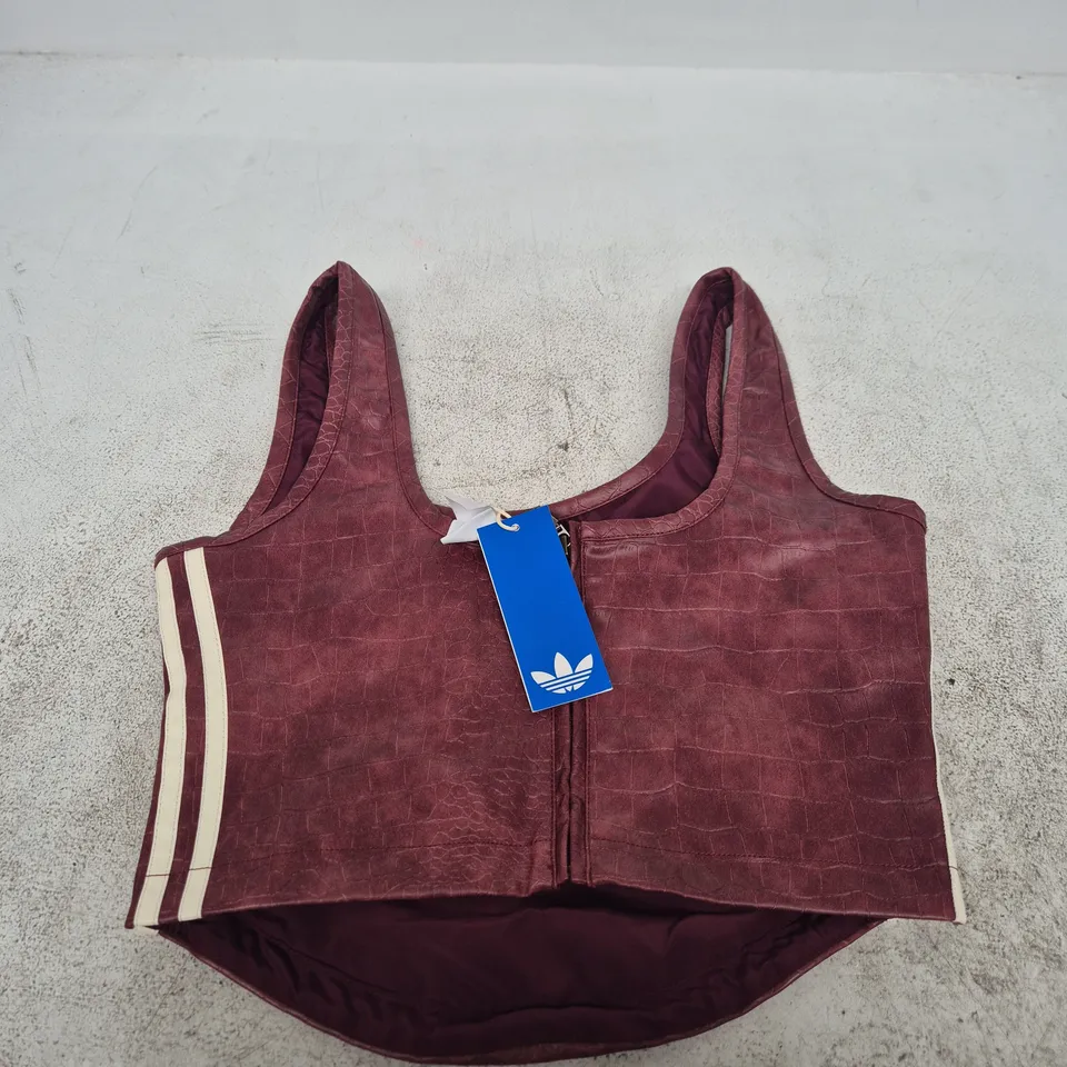 ADIDAS PLEATHER CORSET – MAROON, WOMEN'S UK 10