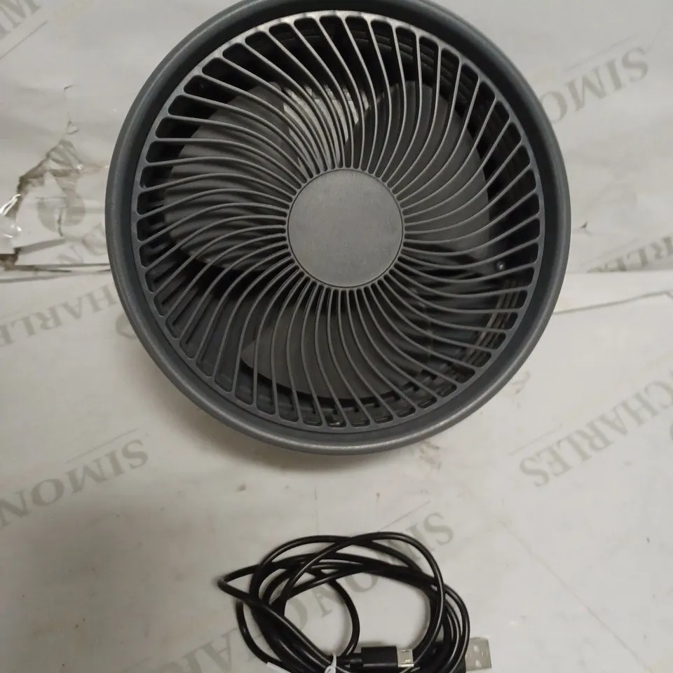 BELL & HOWELL RECHARGEABLE EXTENDABLE DESK & FLOOR FAN, GREY