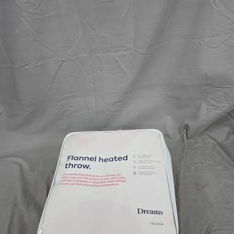 DREAMS FLANNEL HEATED THROW β BLUE (9 HEAT SETTINGS)