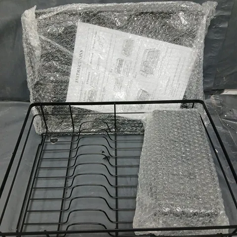 BOXED METAL DISH RACK WITH DRAINBOARD 