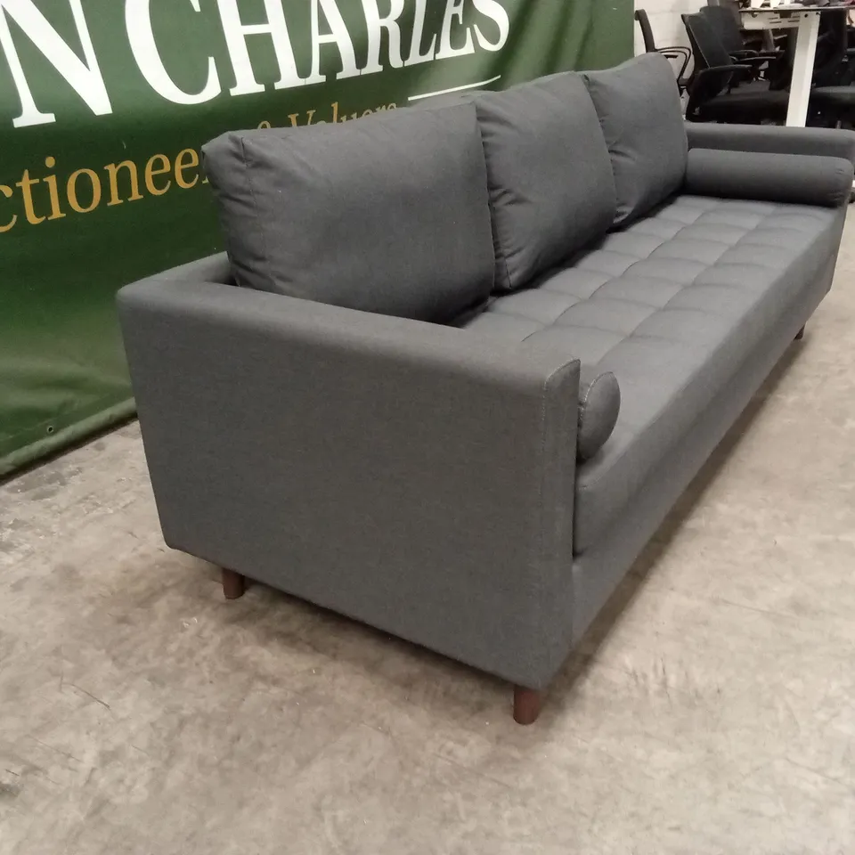 STANBERRY 3 SEATER OUTDOOR SOFA WITH 2 BOLSTER CUSHIONS IN GREY RRP £1399