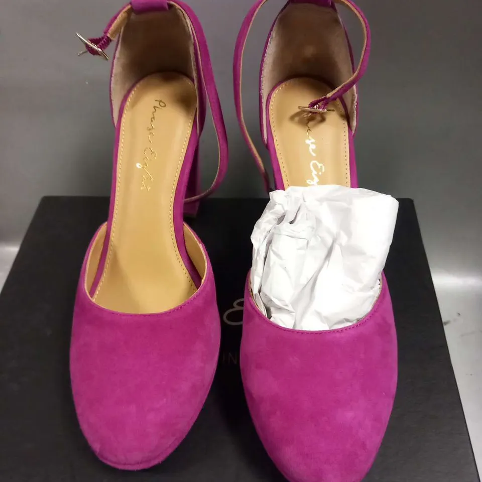 BOXED PHASE EIGHT SUEDE PLATFORM SHOES PINK SIZE 5