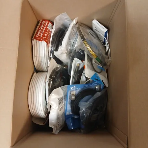 BOX OF APPROXIMATELY 10 ASSORTED CABLES