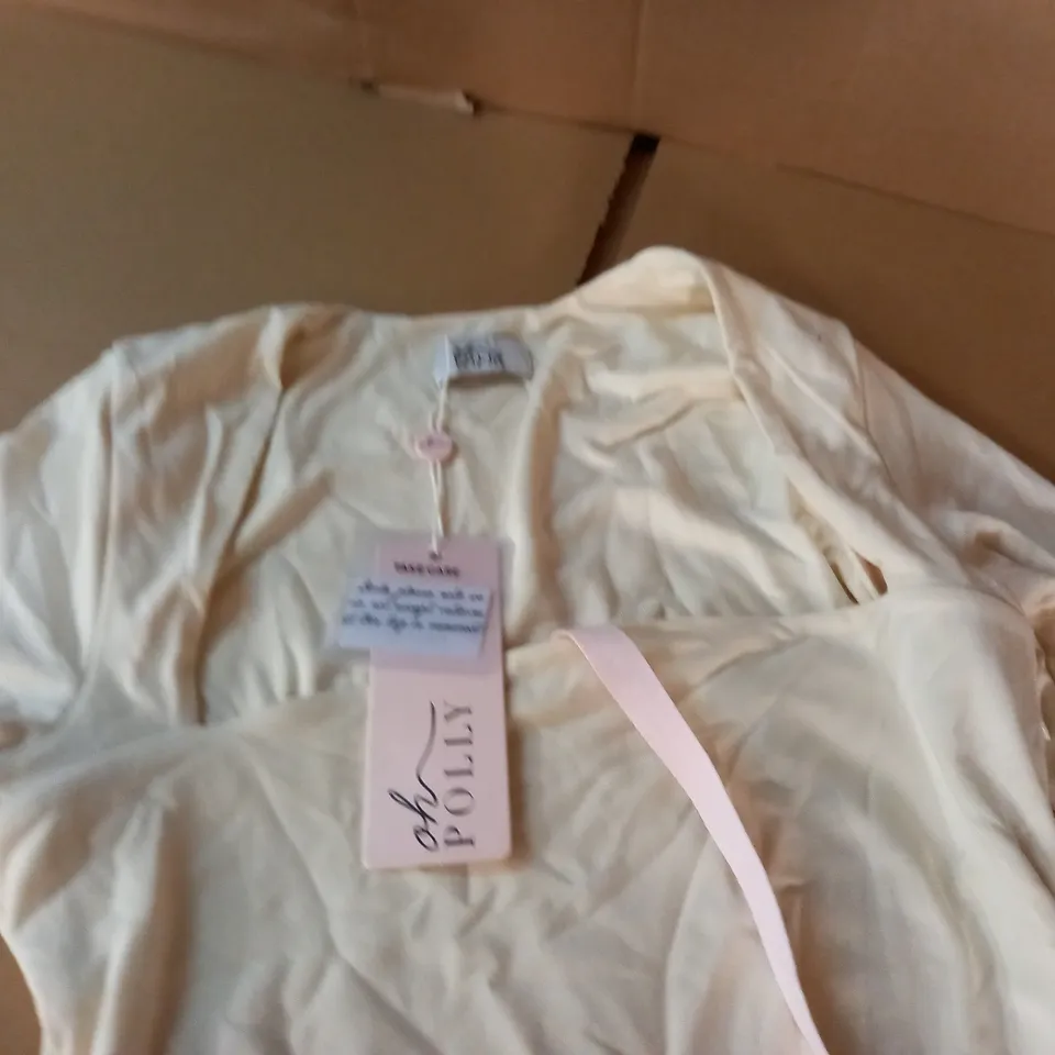 OH POLLY IVORY SQUARE NECK PLAYSUIT - UK 12