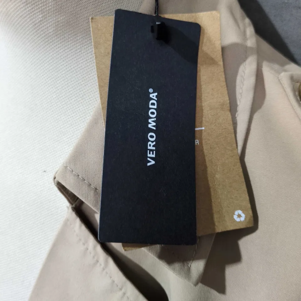 VERO MODA VM CHLOE LONG TRENCH COAT – SILVER MINK – SIZE S