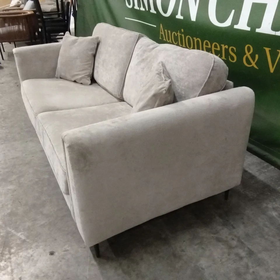 MESSINA 3 SEATER STANDARD BACK FABRIC SOFA - NATURAL RRP £649