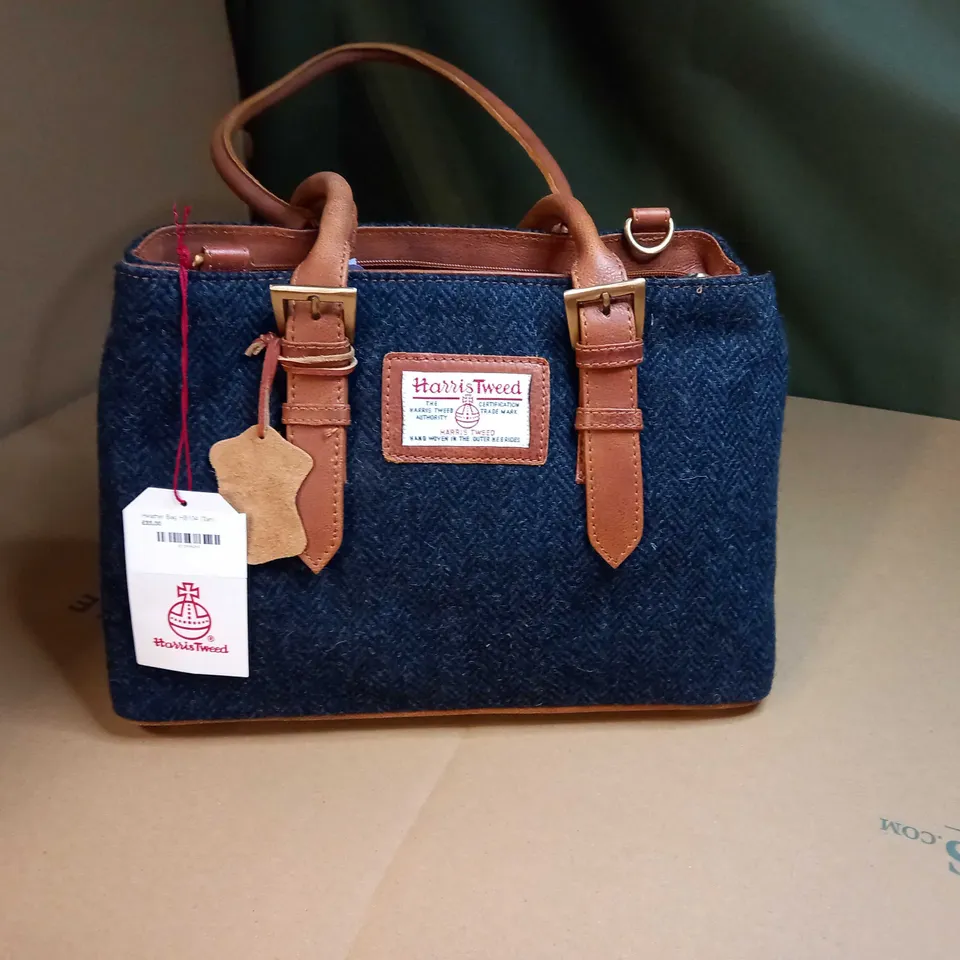 HARRIS TWEED HEATHER/TAN HANDBAG 