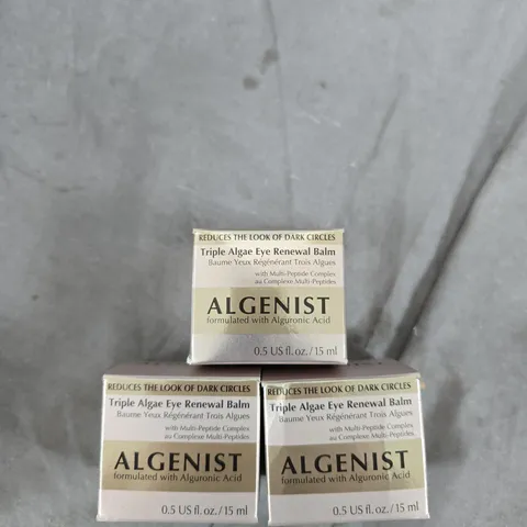 ALGENIST TRIPLE ALGAE EYE RENEWAL BALM – EYE CREAM, 0.5 FL OZ / 15 ML, BOXED (SET OF 3)