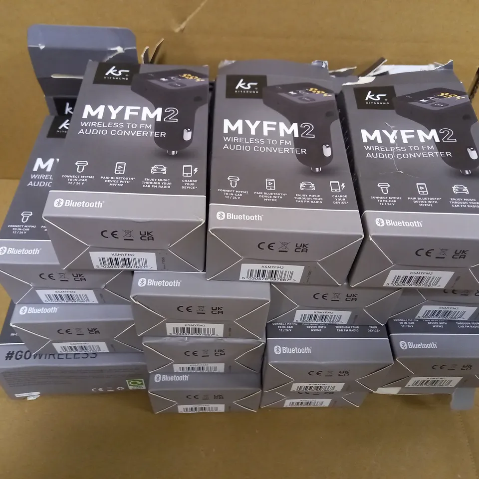 LOT OF APPROX. 19 KITSOUND MYFM2 WIRELESS TO FM AUDIO CONVERTOR 