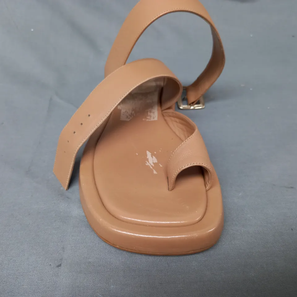 BOXED PAIR OF GIA/RHW WRAP SANDALS IN BROWN EU SIZE 36