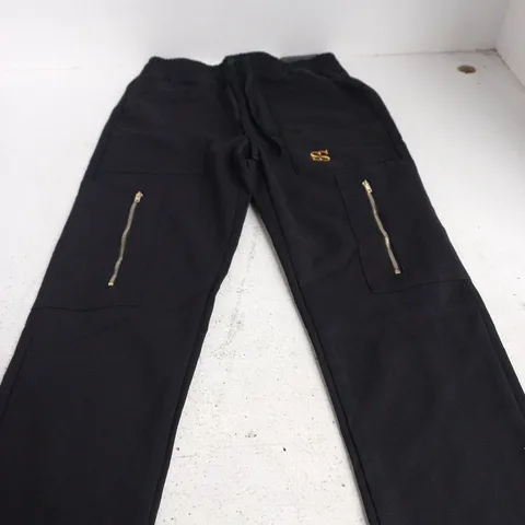 SWANKY JOGGERS – BLACK, WITH ZIP POCKETS (SWANKY EST 2022) SIZE XS