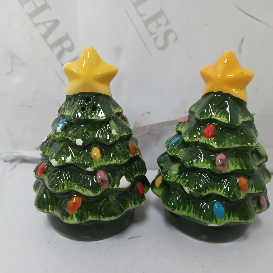 MR CHRISTMAS NOSTALGIC TREE SALT & PEPPER SHAKER