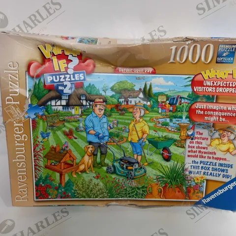 BOXED RAVENSBURGER WHAT IF 1000 PIECE PUZZLE - GARDEN OPEN DAY