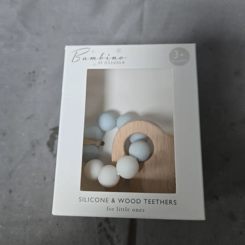 BAMBINO BY JULIANA SILICONE & WOOD TEETHERS FOR LITTLE ONES