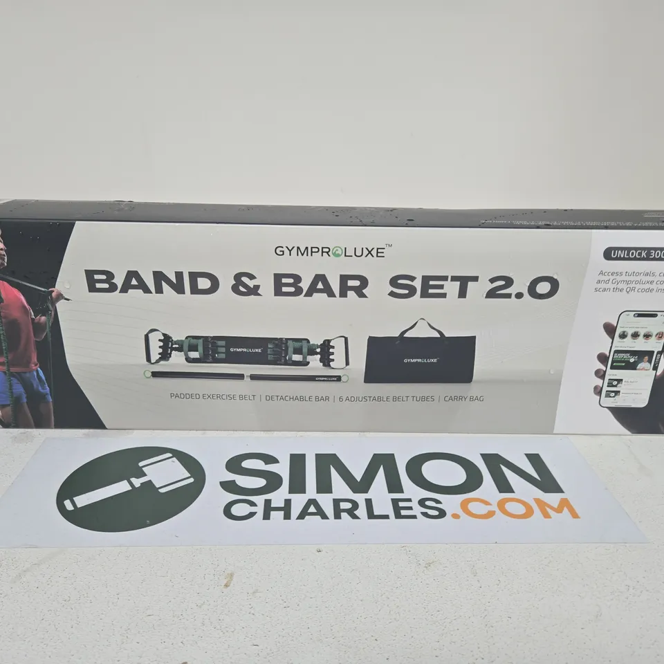 GYMPROLUXE BAND & BAR SET 2.0 – RESISTANCE TRAINING KIT (BOXED)